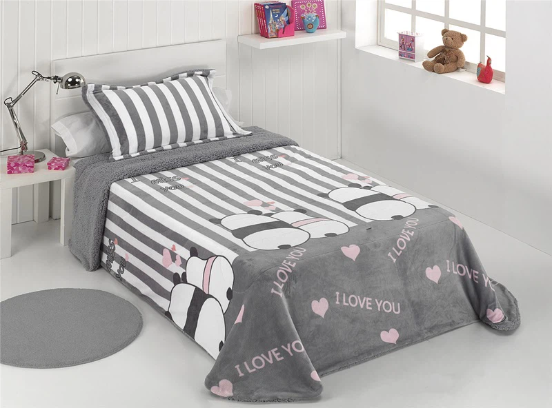 Love Sherpa Comforter Set-SMIKE Love Sherpa Comforter Set-SMIKE